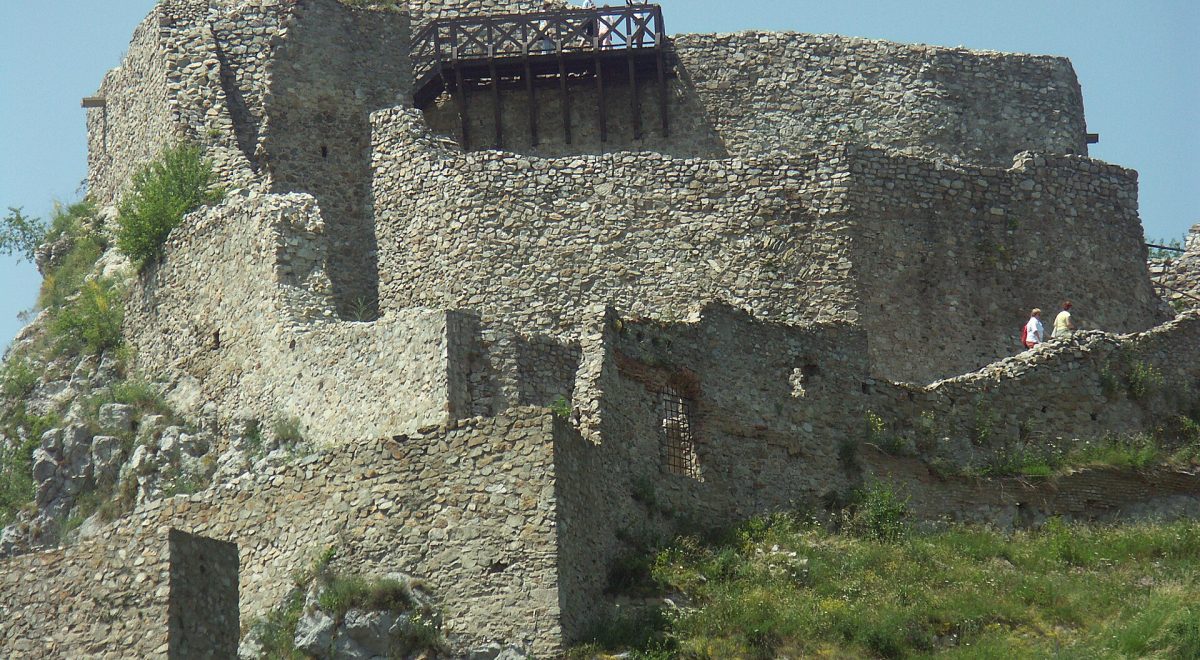 The ruins of Devín Castle on their cliff above the Danube