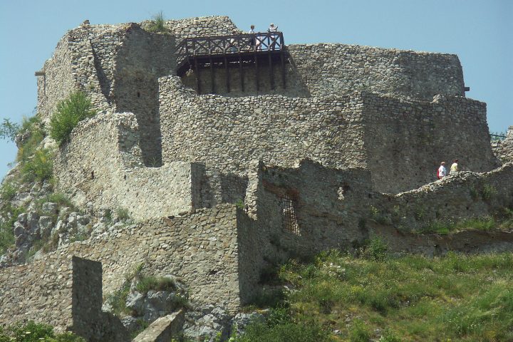 The ruins of Devín Castle on their cliff above the Danube